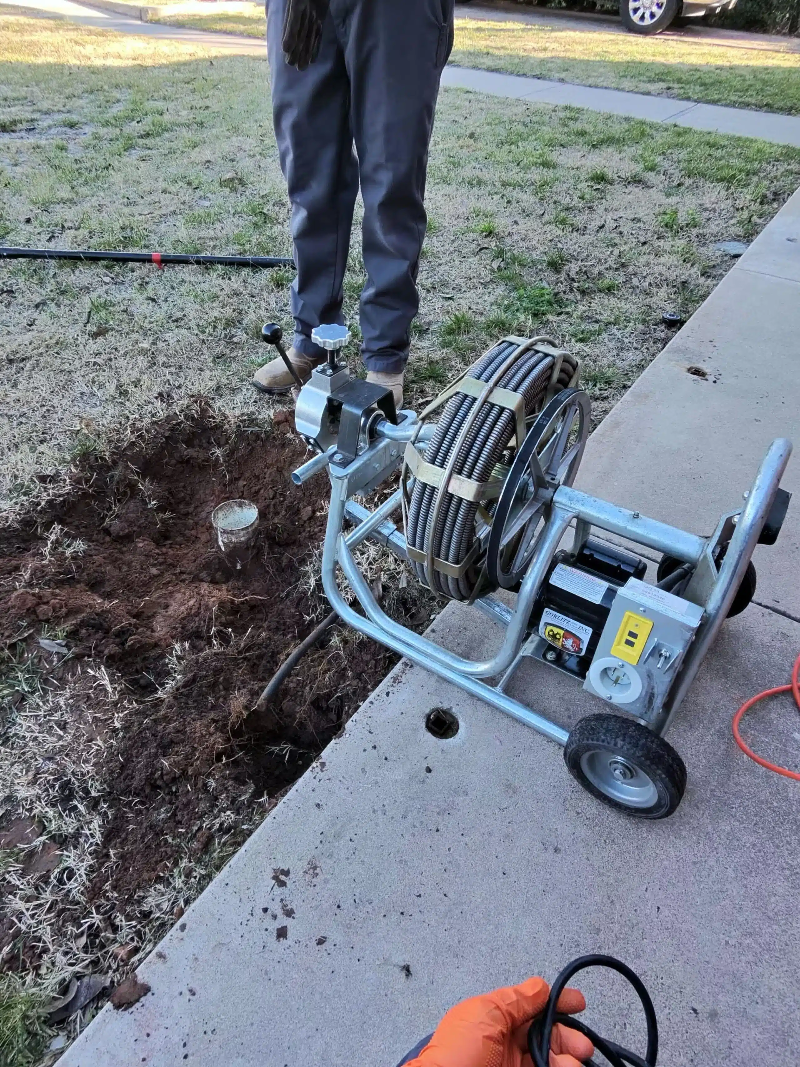 Looking for a broken sewer line at a home in Flagstaff Arizona