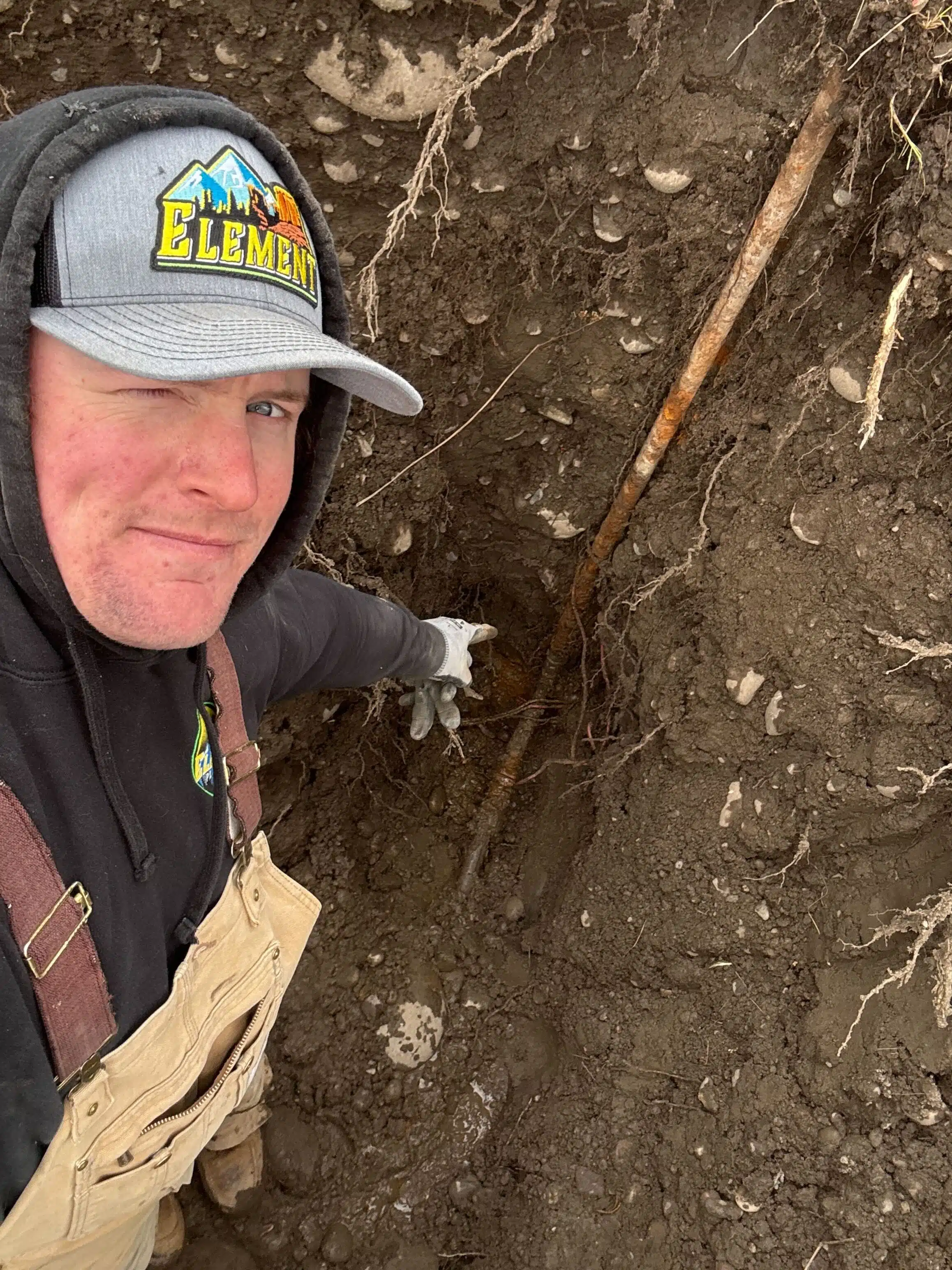 Found this broken pipe underground leaking water